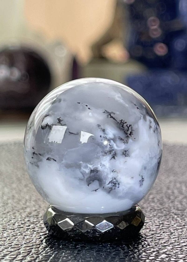 Dendriet Agaat bol, klein 3cm