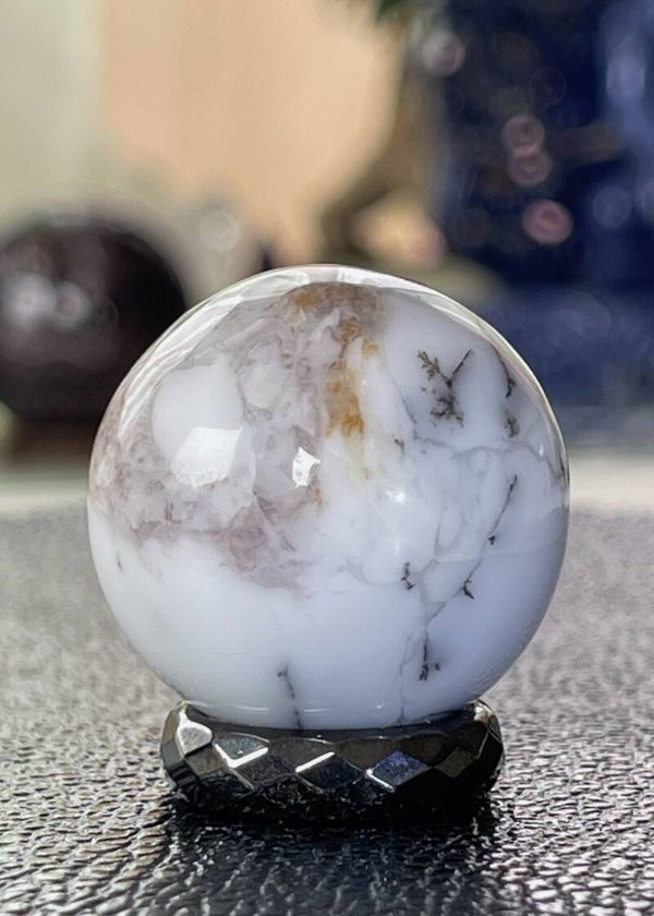 Dendriet Agaat bol, klein 3cm