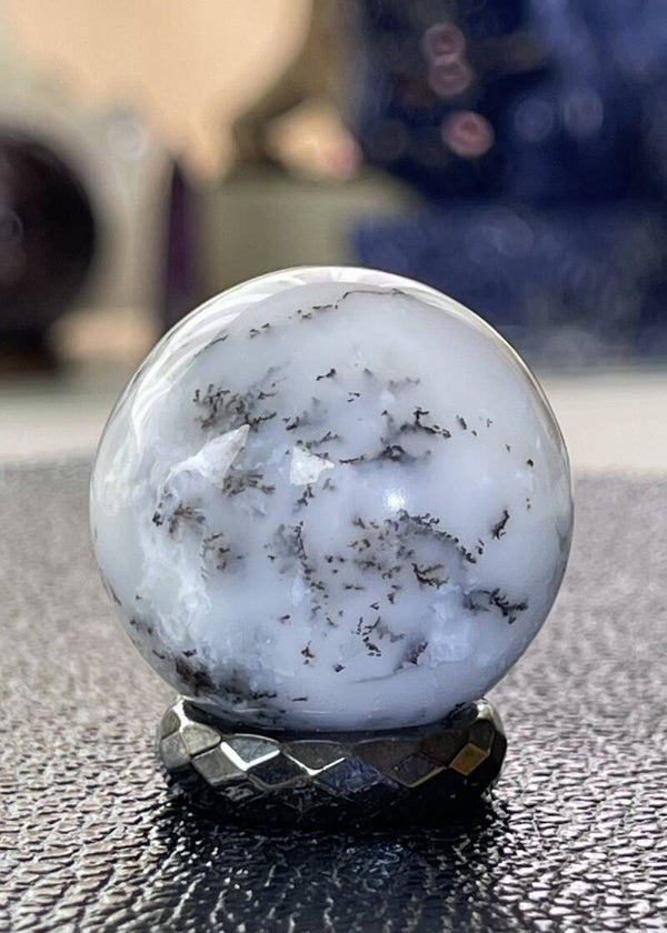 Dendriet Agaat bol, klein 3cm