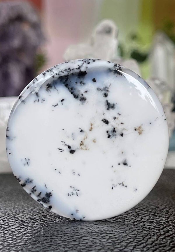 Dendriet Agaat edelsteen cabochon rond, groot