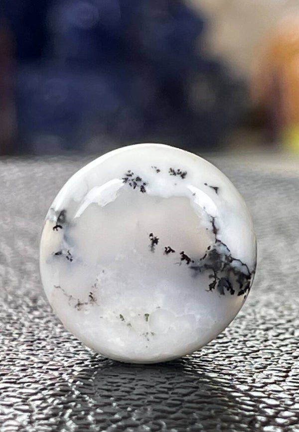 Dendriet Agaat edelsteen cabochon rond, medium