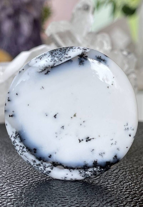 Dendriet Agaat edelsteen cabochon rond, groot