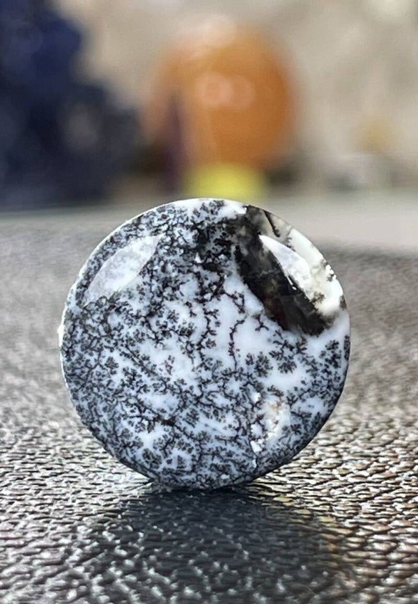 Dendriet Agaat edelsteen cabochon rond, medium