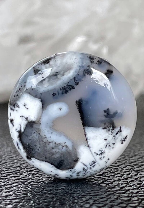 Dendriet Agaat edelsteen cabochon rond, medium