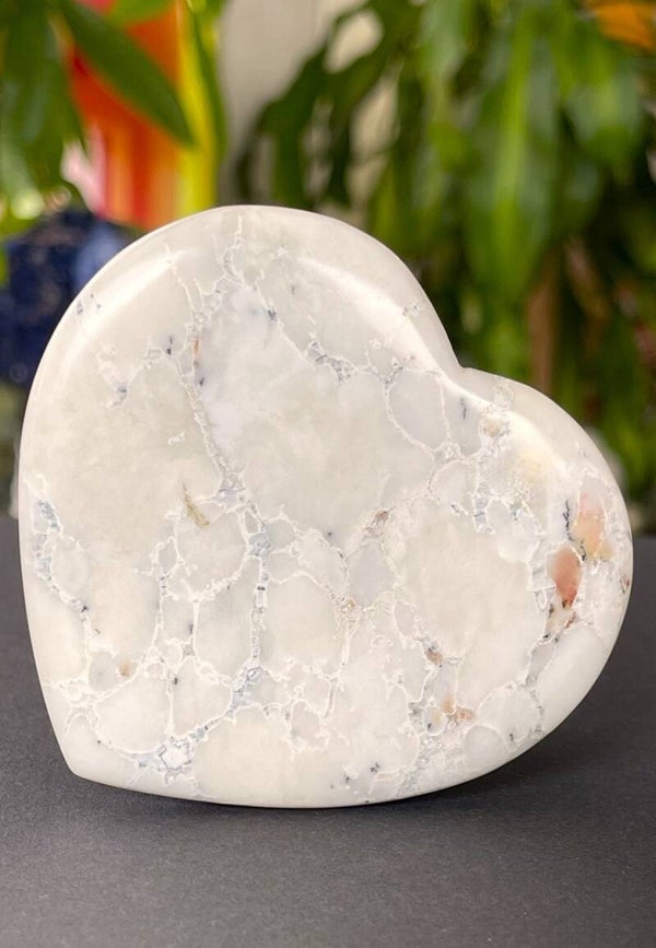 Dendriet Opaal hart, groot en plat