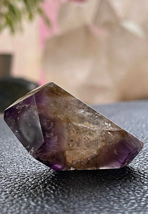 Dreamcoat Lemurian Kwarts free form punt uit Brazilië gepolijst, klein