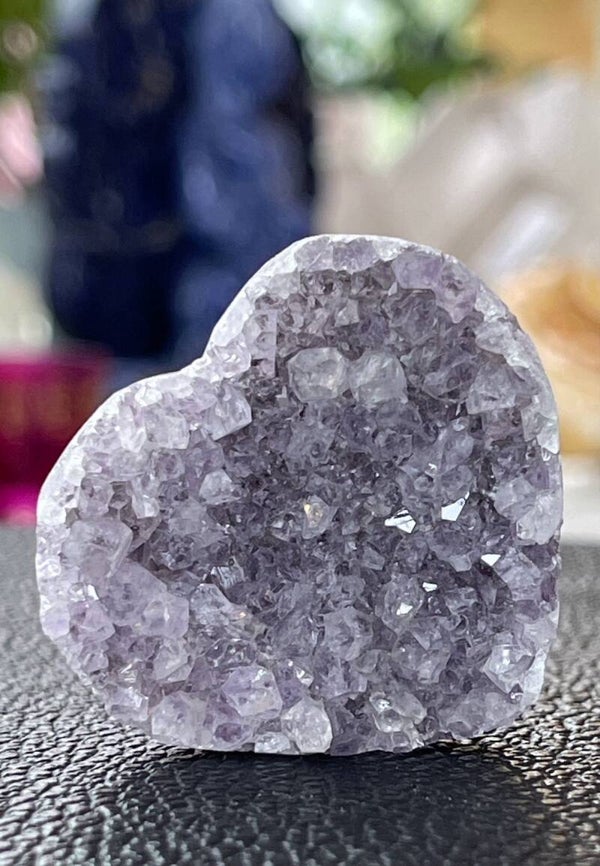 Drusy Amethist hart, klein