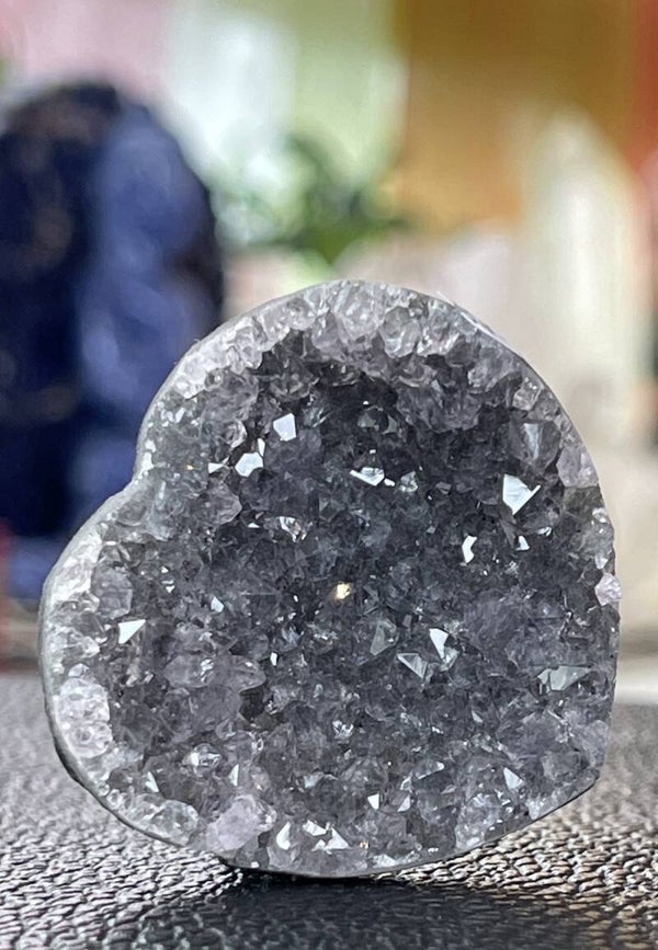 Drusy Amethist hart, klein