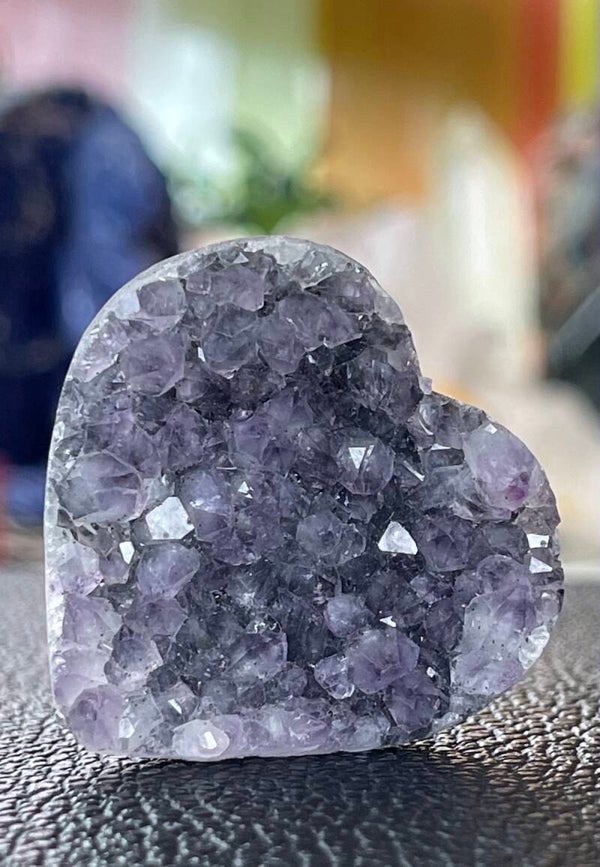 Drusy Amethist hart, klein