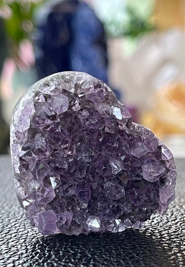 Drusy Amethist hart, klein