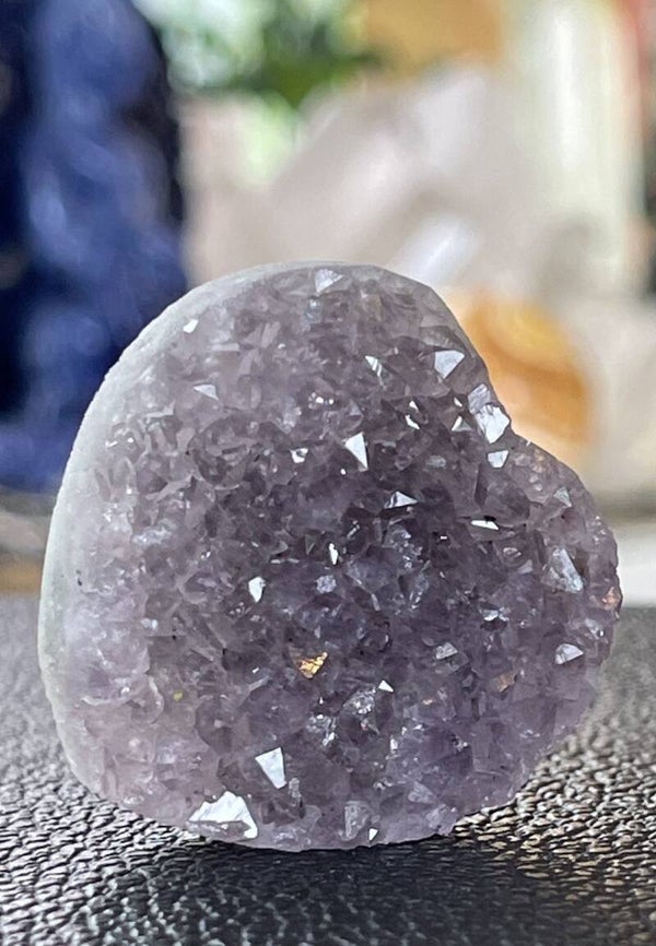 Drusy Amethist hart, klein