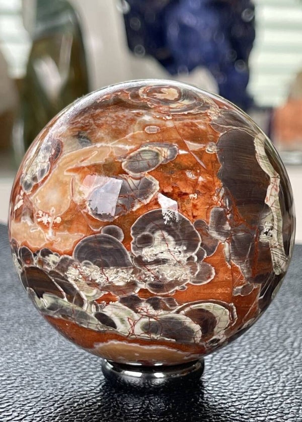 Fire Mountain Rhyoliet bol, medium-groot 6,8cm