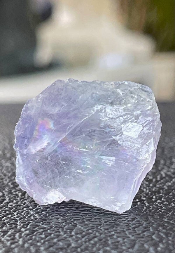 Blauwe Fluoriet uit Moscona Asturias Spanje ruw, klein