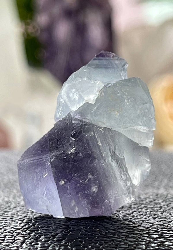 Paarse met blauwe Fluoriet uit Spanje, klein
