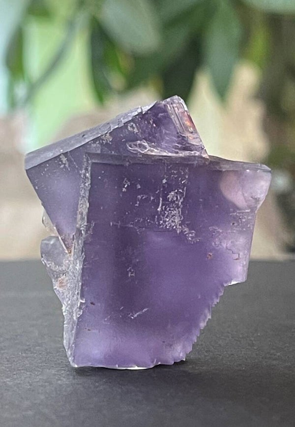 Paarse Fluoriet uit Berbes Asturias Spanje ruw, klein