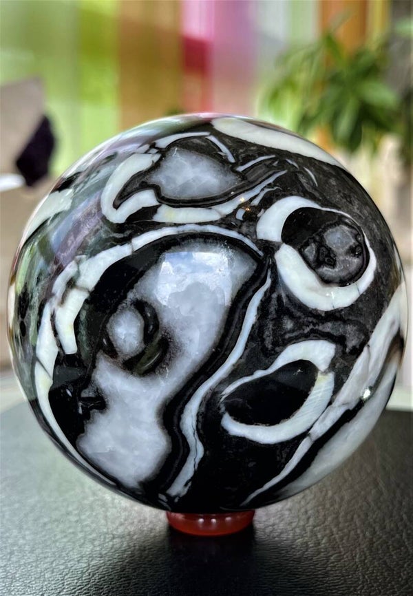 Fossiel Jaspis bol, groot 9,9cm