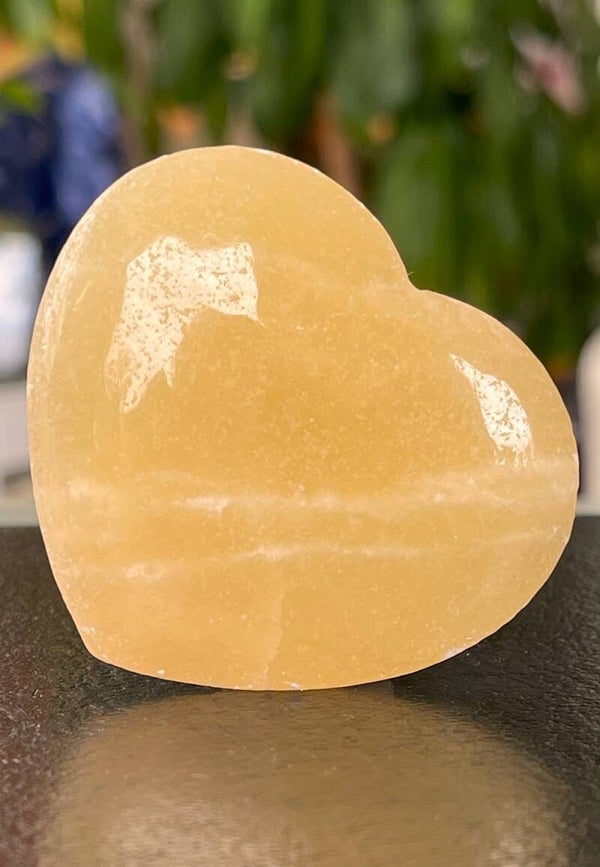 Calciet Geel hart, medium