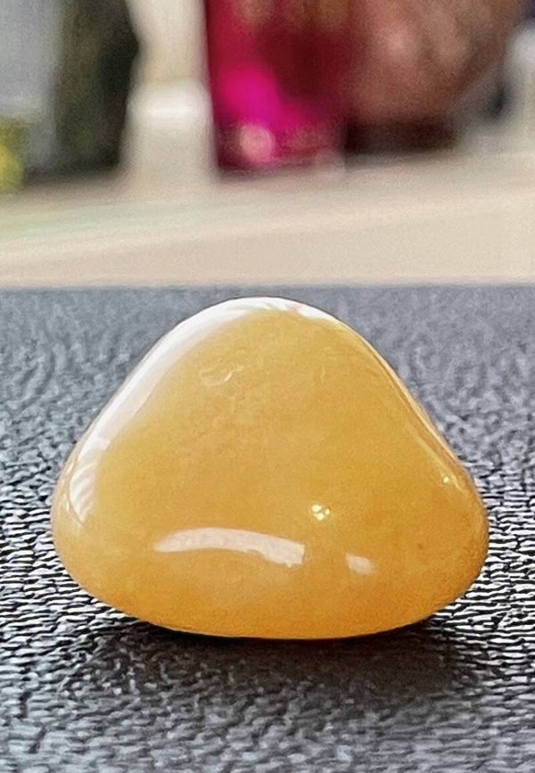 Jade Geel trommelsteen