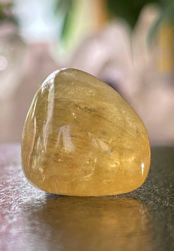 Gele Fluoriet trommelsteen