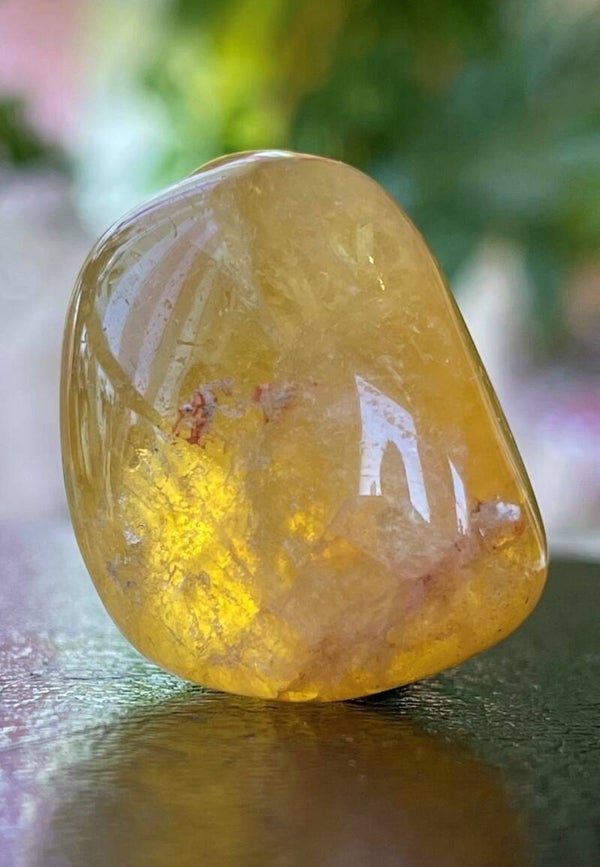 Gele Fluoriet trommelsteen