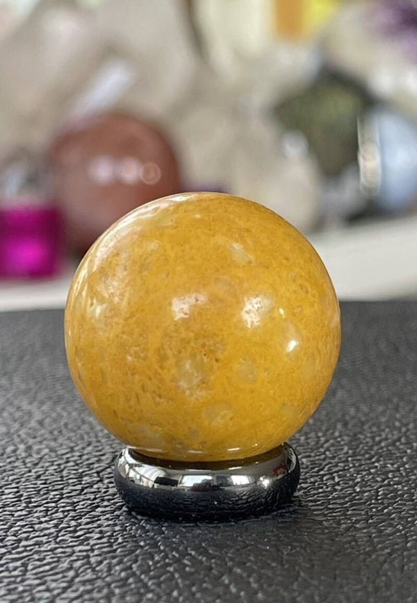Gele Jaspis bol, klein 3,2cm