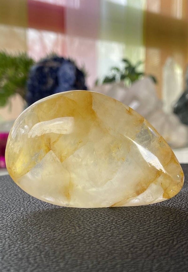 Golden Healer handsteen plat, groot