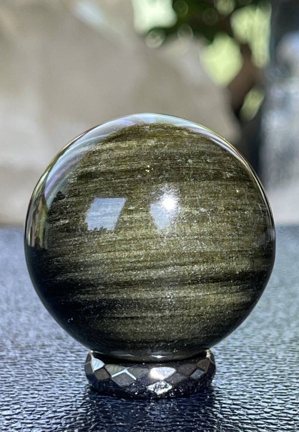 Goud Obsidiaan bol uit Mexico, medium 4,2cm