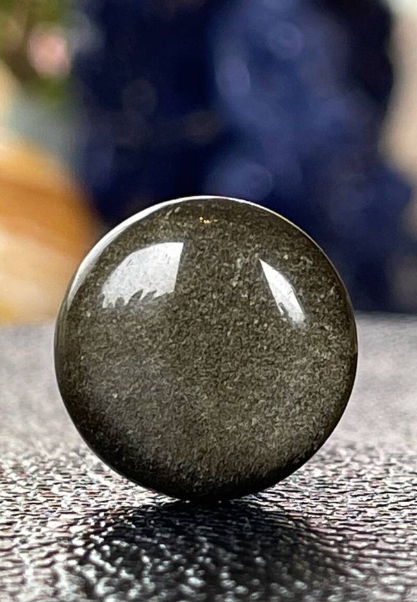 Goud Obsidiaan edelsteen cabochon rond, medium