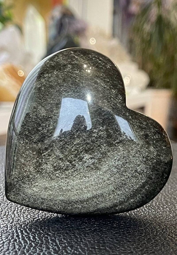 Goud Obsidiaan hart, medium