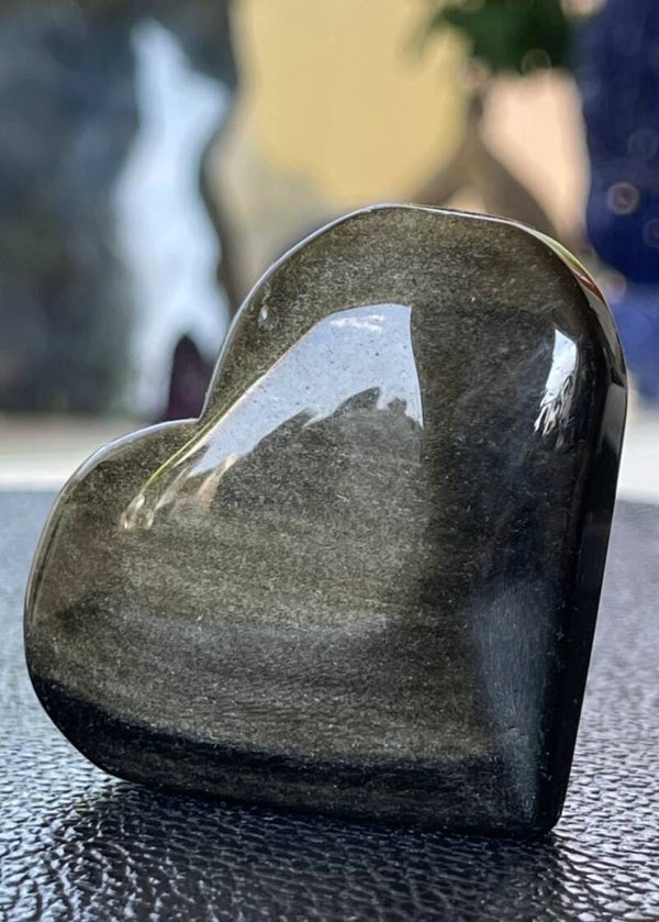 Goud Obsidiaan hart, medium