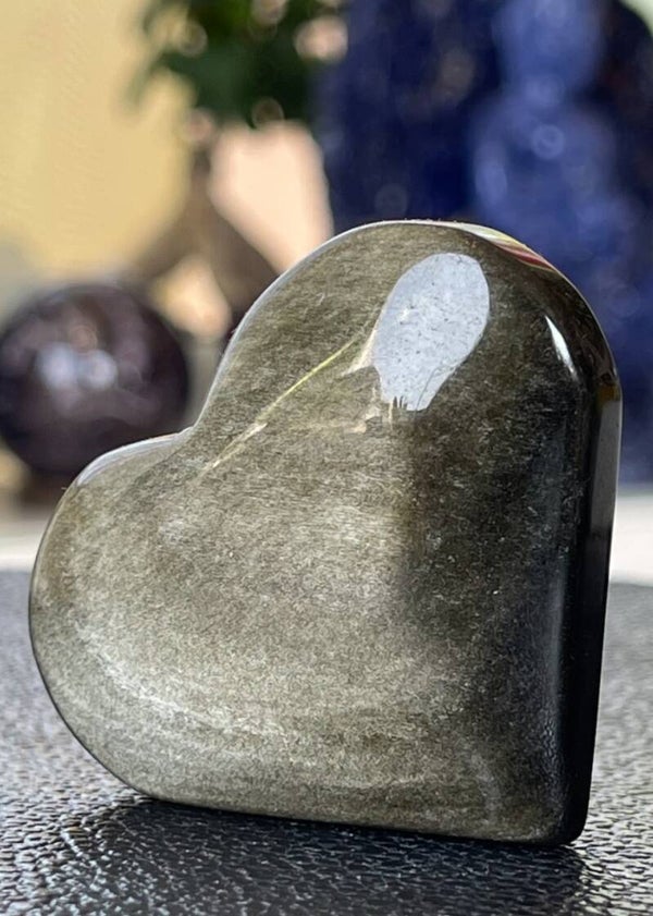 Goud Obsidiaan hart, medium