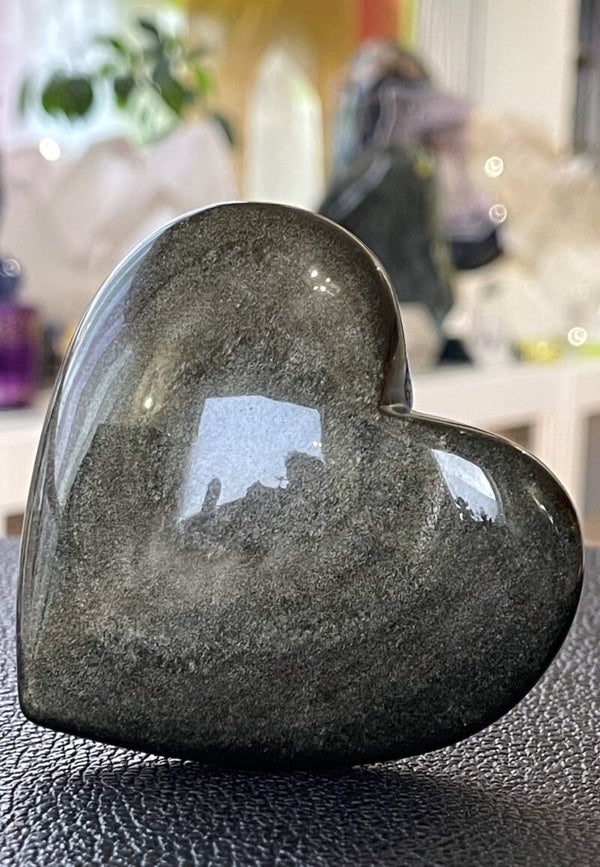 Goud Obsidiaan hart, medium-groot