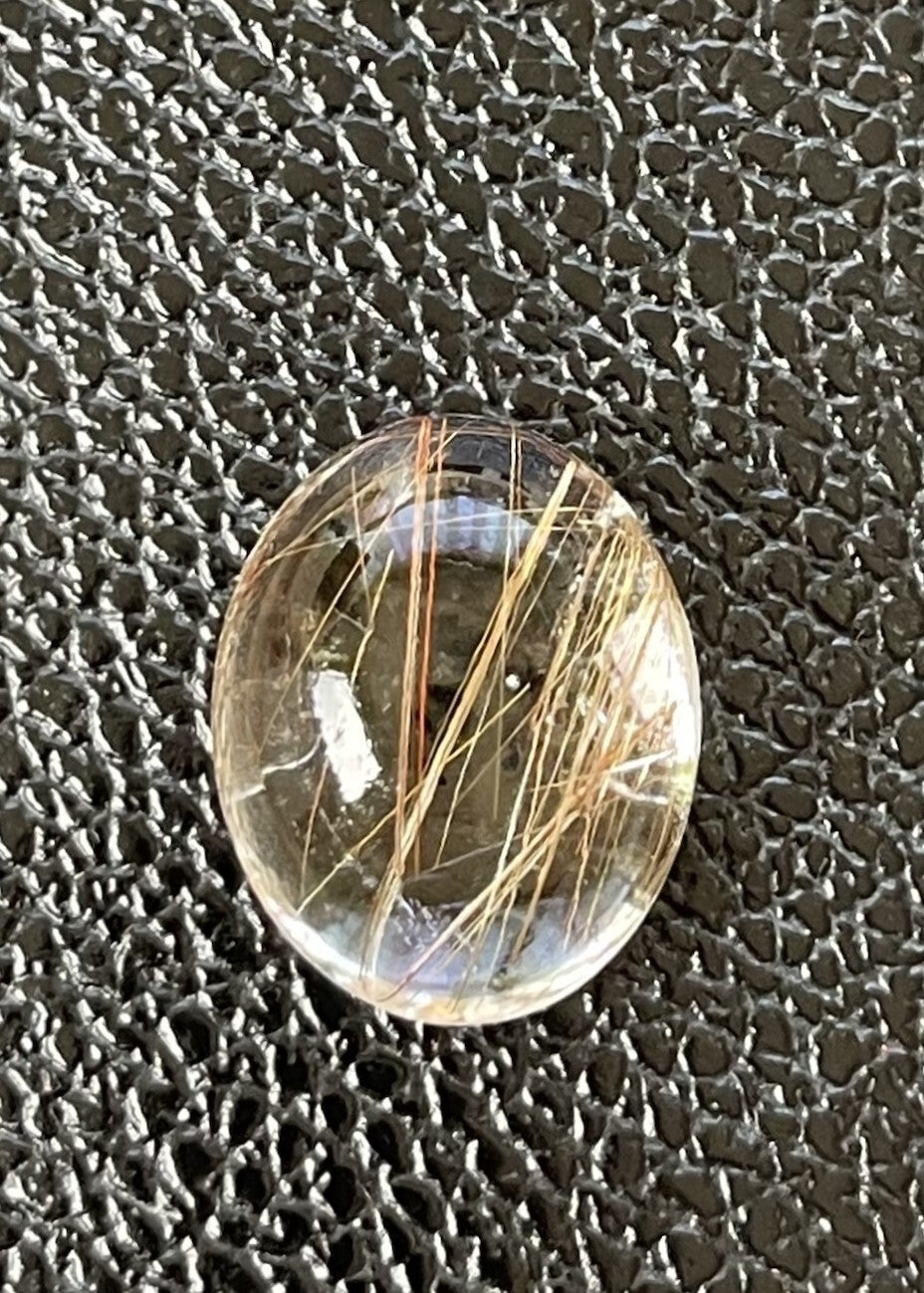 Gouden Rutielkwarts edelsteen cabochon ovaal, medium