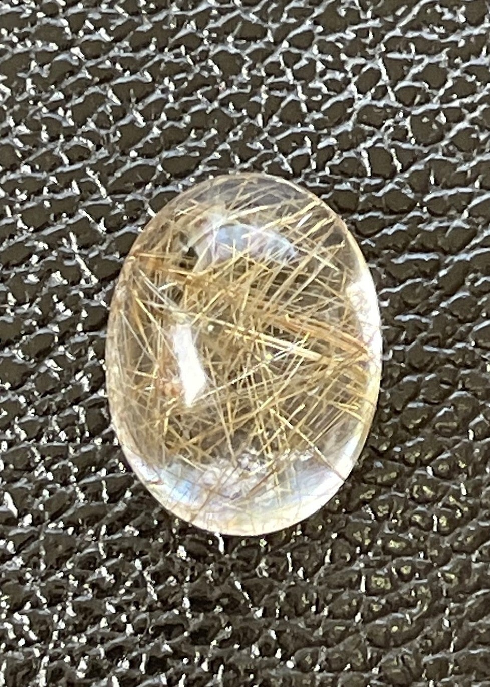 Gouden Rutielkwarts edelsteen cabochon ovaal, medium