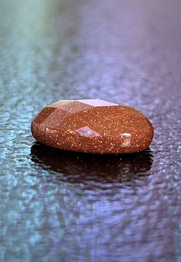 Goudsteen edelsteen facet geslepen ovaal, klein