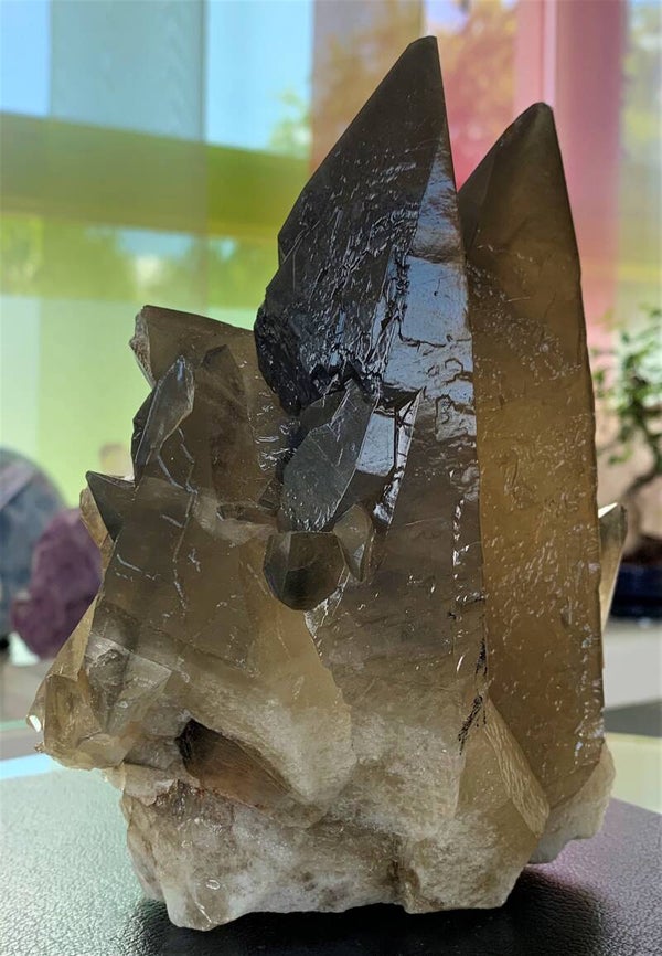 Calciet Grijs cluster uit Marokko ruw, groot