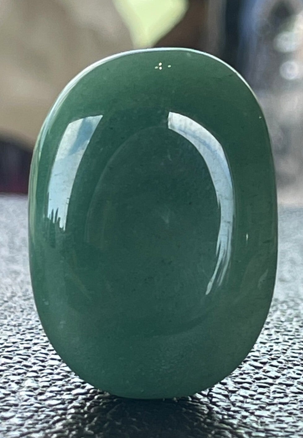 Aventurijn Groen knuffelsteen plat