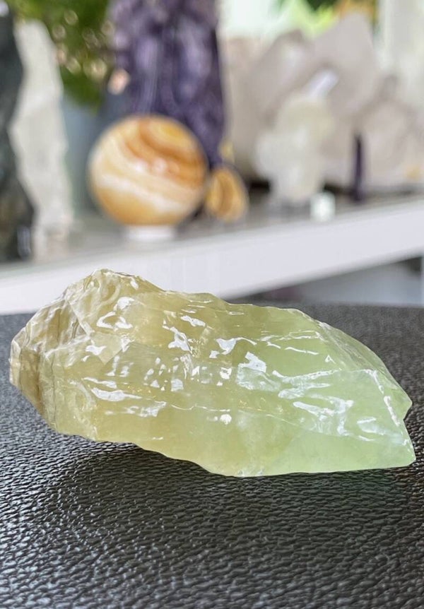 Groene Calciet uit Mexico ruw, medium