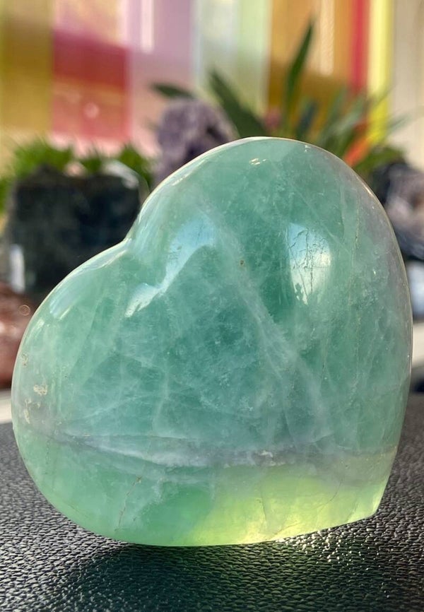 Groene Fluoriet hart, groot