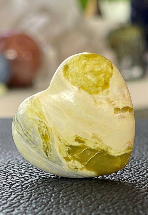 Groene Opaal hart, klein