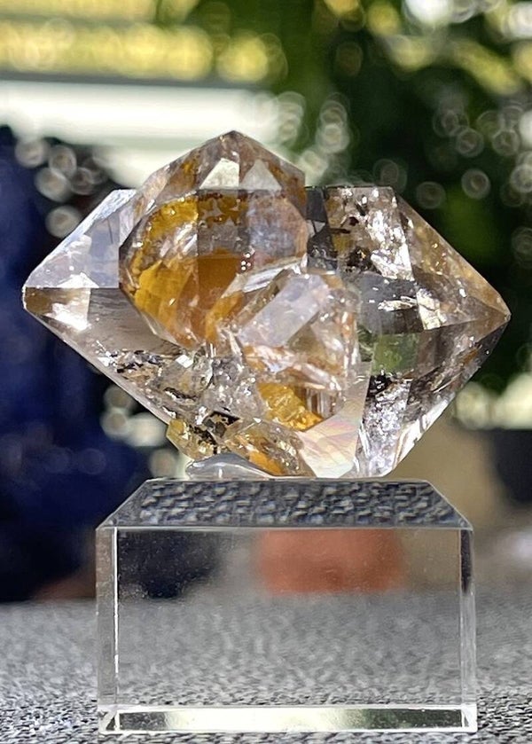 Herkimer Diamant dubbeleinder punten ruw, medium-groot