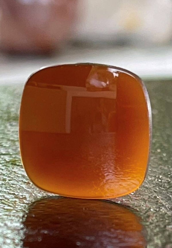 Hessoniet Granaat edelsteen cabochon vierkant, medium