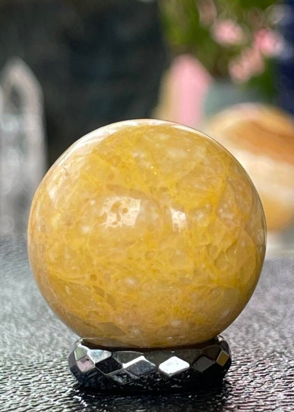 Gele Jaspis bol, klein 3,2cm
