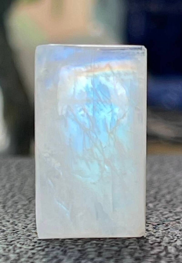 Regenboog Maansteen edelsteen cabochon rechthoek, medium