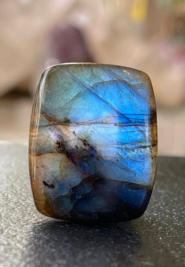 Labradoriet edelsteen cabochon rechthoek, medium