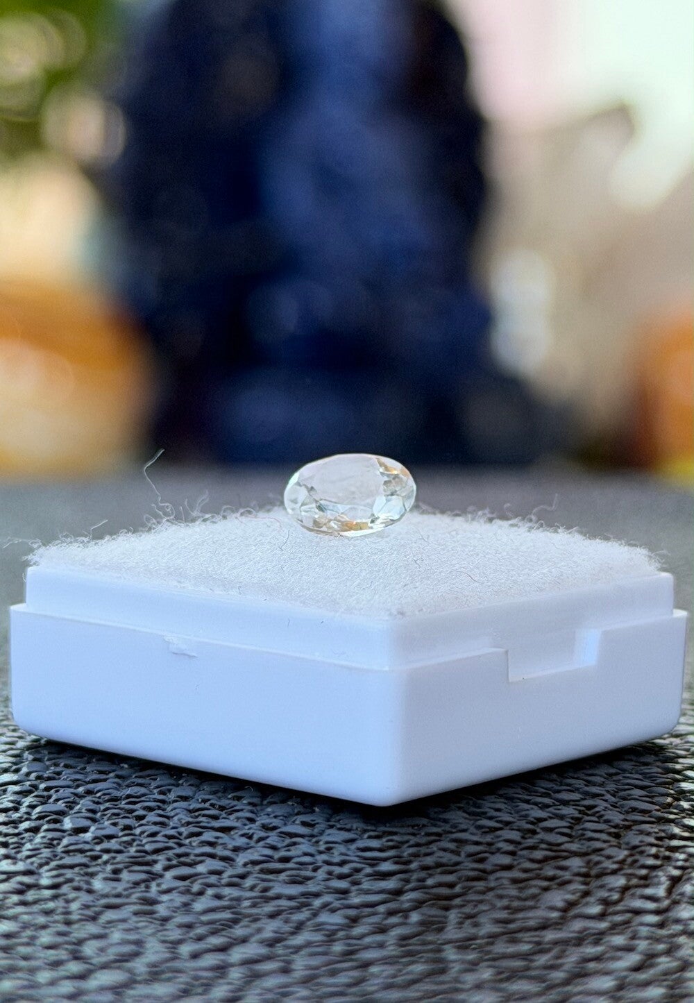 Bergkristal edelsteen facet geslepen ovaal, klein