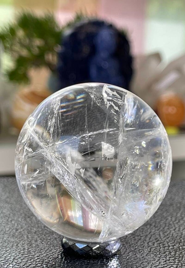 Bergkristal bol uit Brazilië, medium 6,7cm