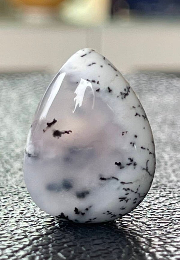 Dendriet Agaat edelsteen cabochondruppel, medium
