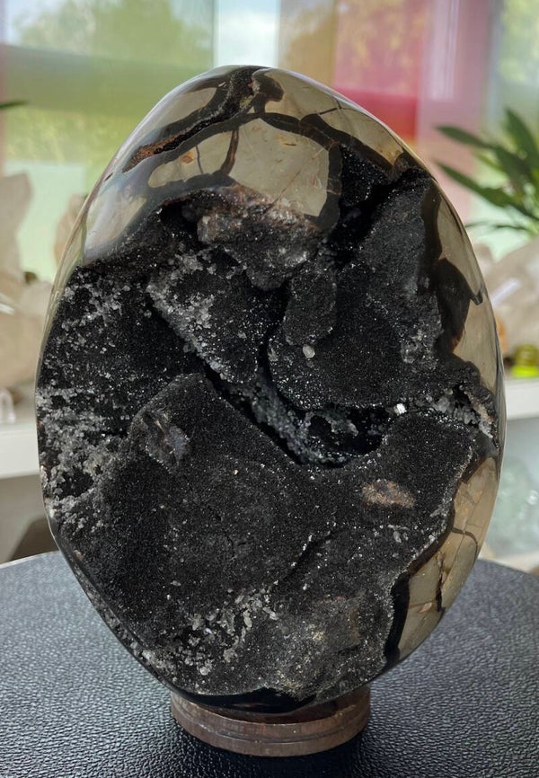 Septarie ei open, heel groot 23cm