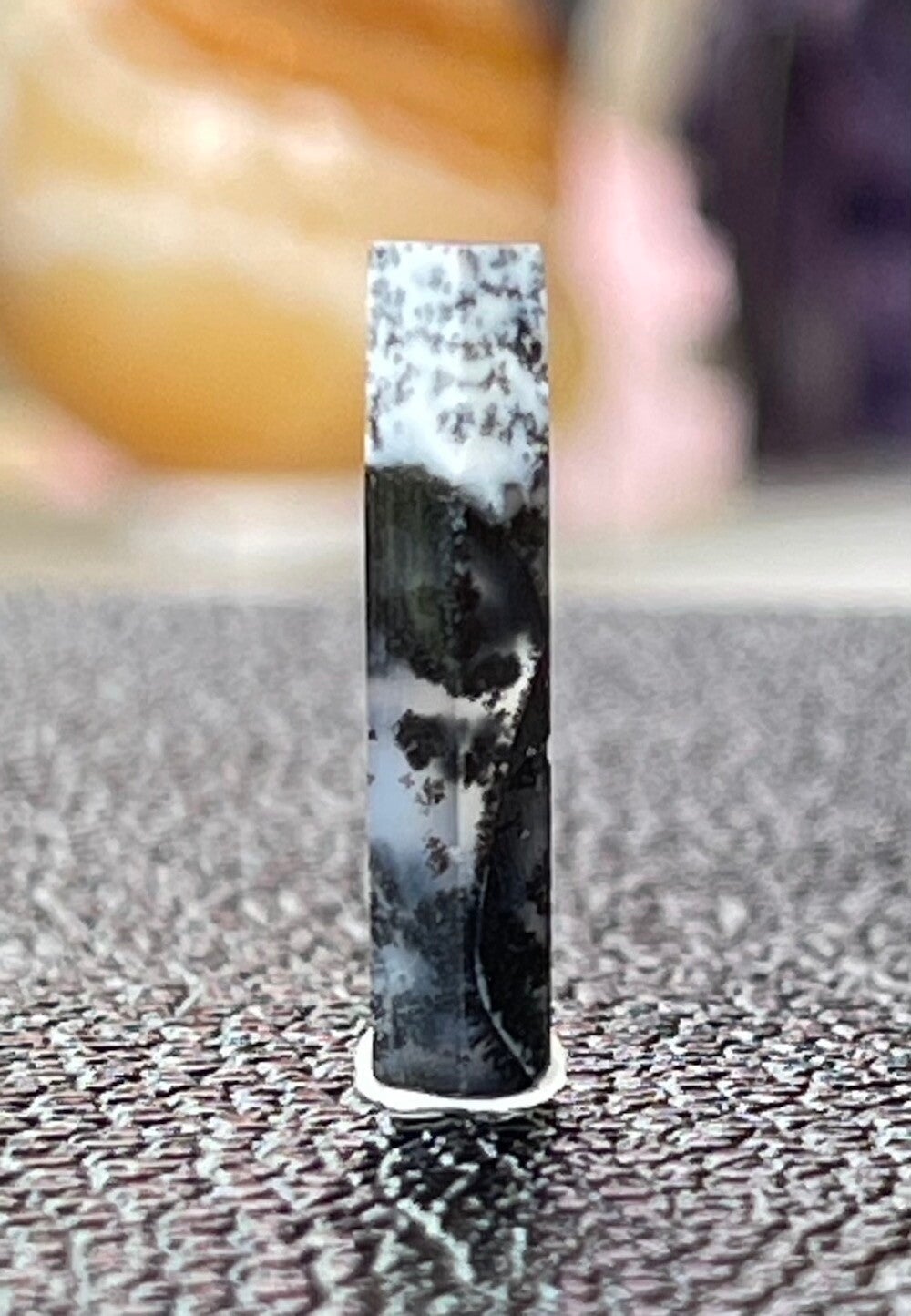 Dendriet Agaat edelsteen cabochon rechthoekig staafje, klein